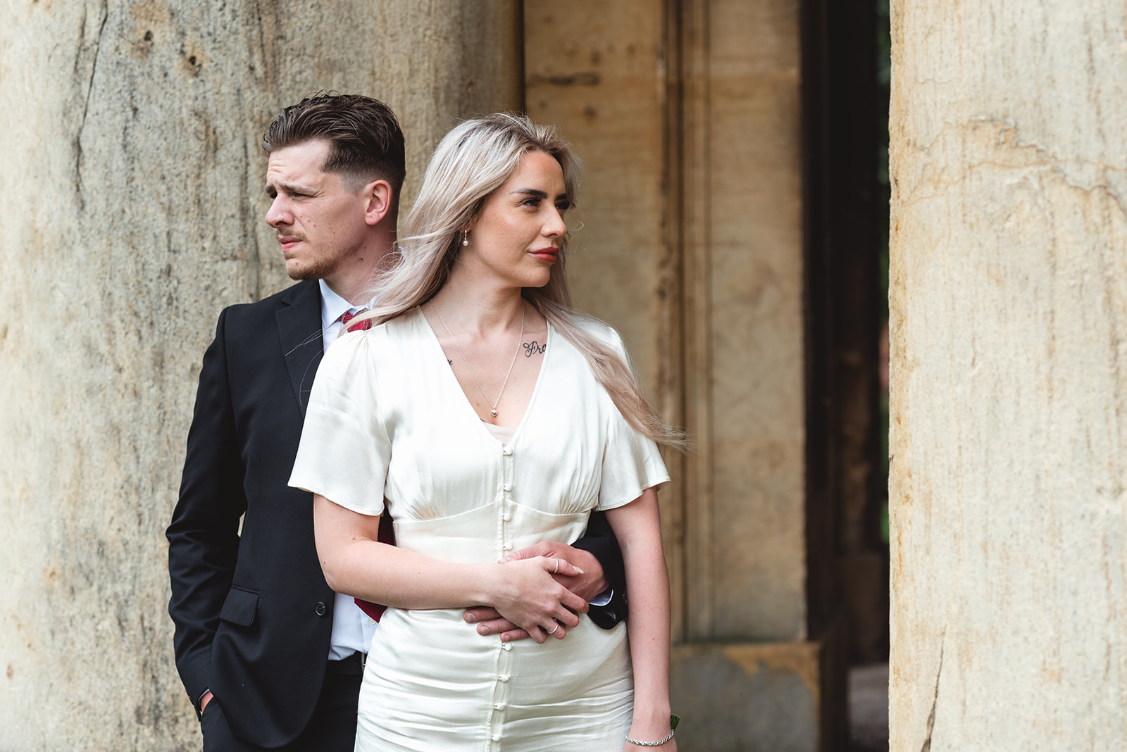 Modern couple wedding portrait in Birmingham City Centre by West Midlands Wedding Photographer byGarazi