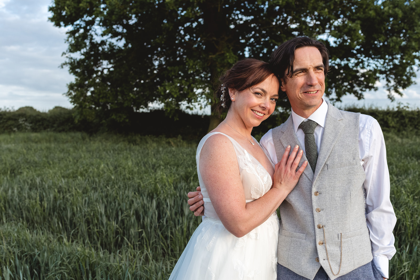 Wedding portrait at Hanbury Barns by West Midlands wedding photography byGarazi